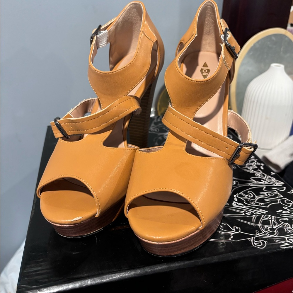 Jolimall Nude Platform Sandals open toe